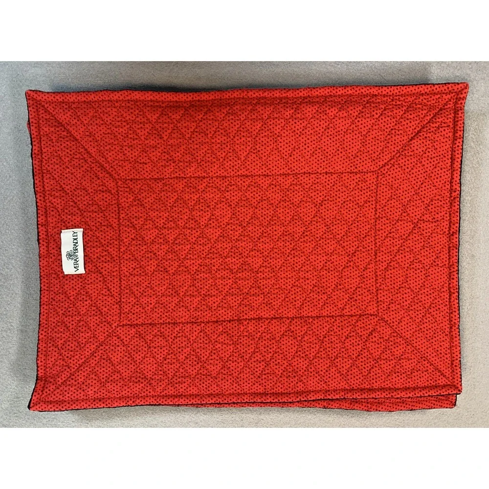 Vera Bradley Retired Christmas Holly Hen Reversible Set 8 Placemats & 8 Napkins